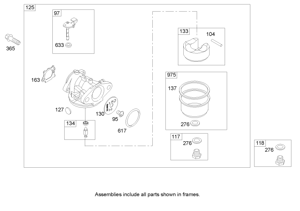 Carburetor Assembly  Briggs and Stratton 122K02-0172-E1