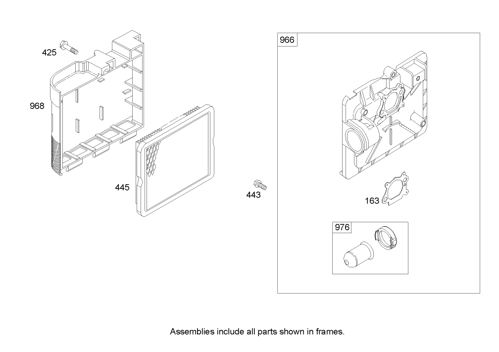 Air Cleaner Assembly  Briggs and Stratton 122K02-0172-E1