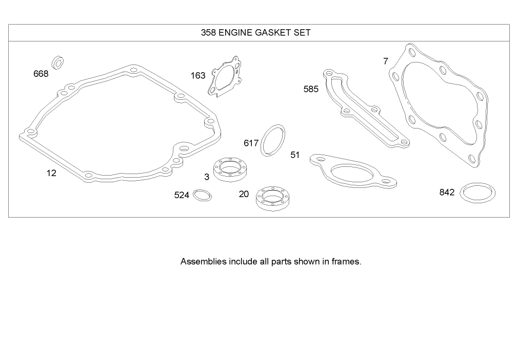 Gasket Assembly  Briggs and Stratton 122K02-0172-E1