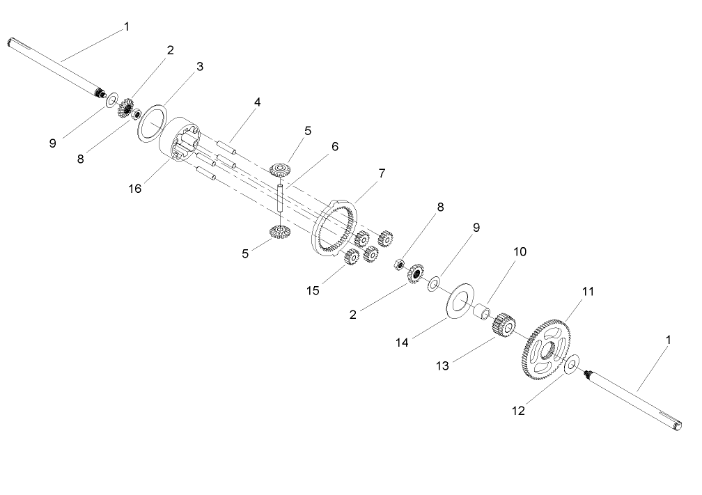 Differential Gear Assembly  Transaxle Assembly No. 104-4310