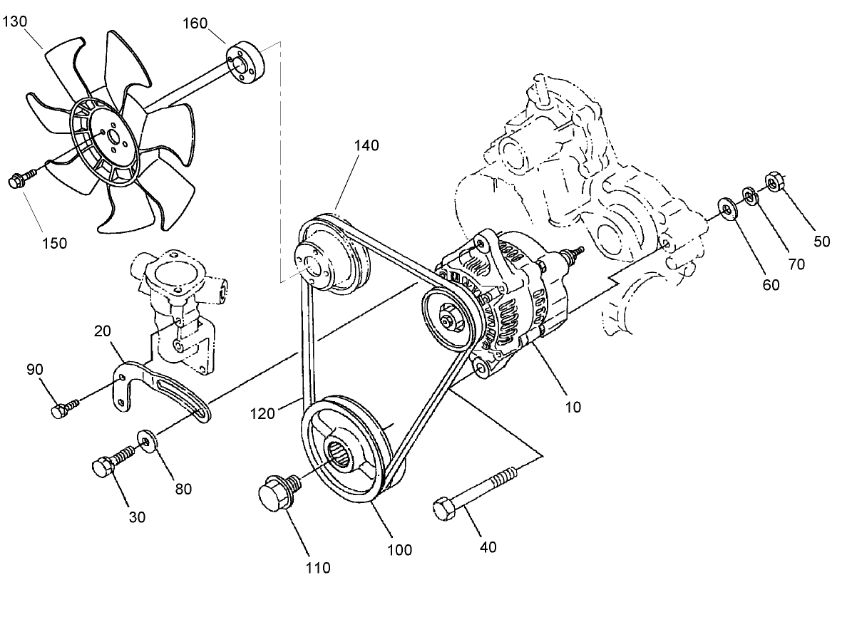 Alternator and Pulley Assembly