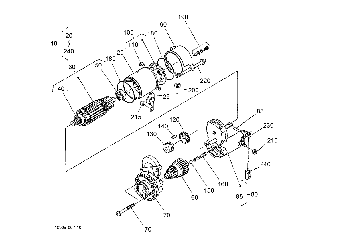 Starter (Component Part) Assembly No. 98-9705