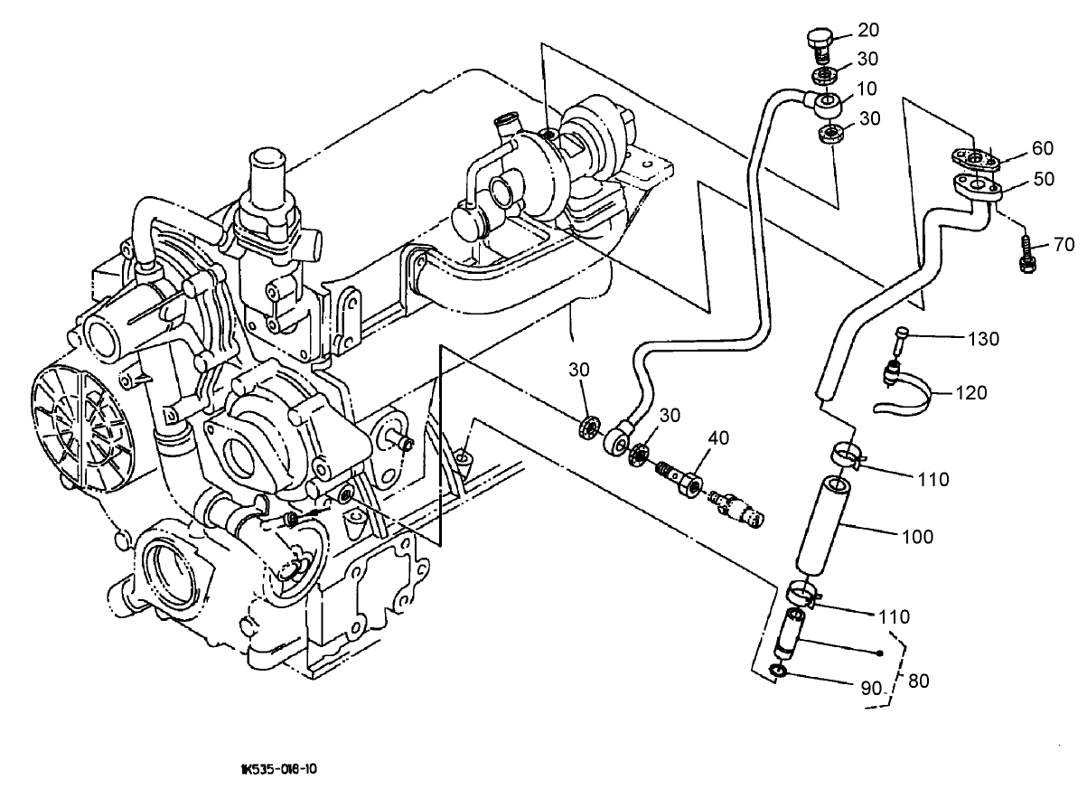 Turbo Charger Oil Pipe Assembly