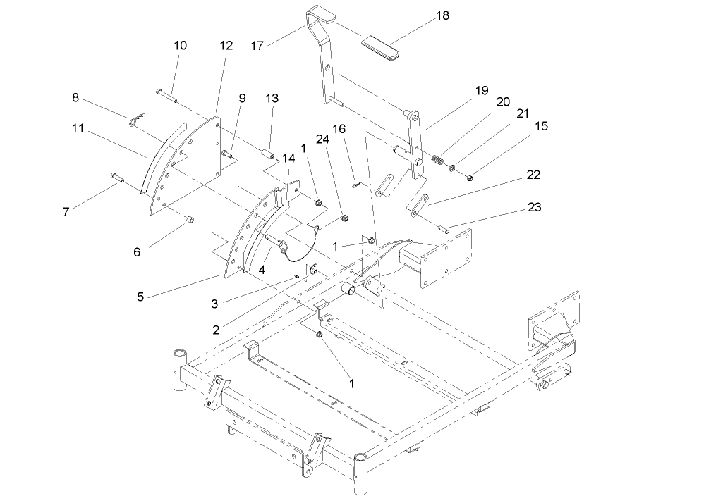 Height-of-Cut Handle and Plate Assembly