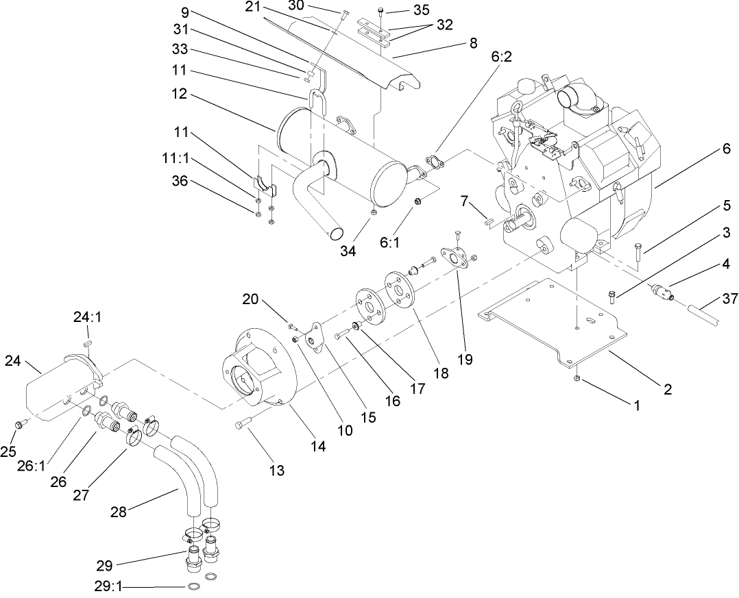 Engine and Pump Assembly