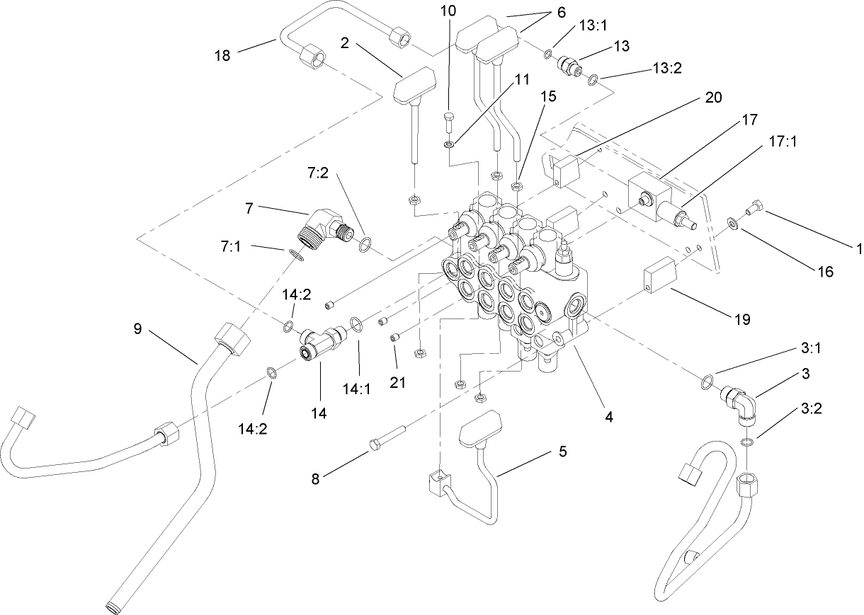 4-Spool Valve Assembly