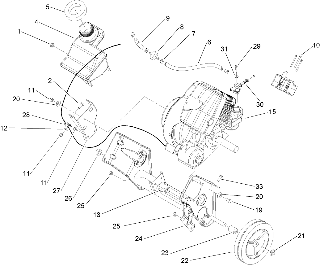 Engine and Frame Assembly