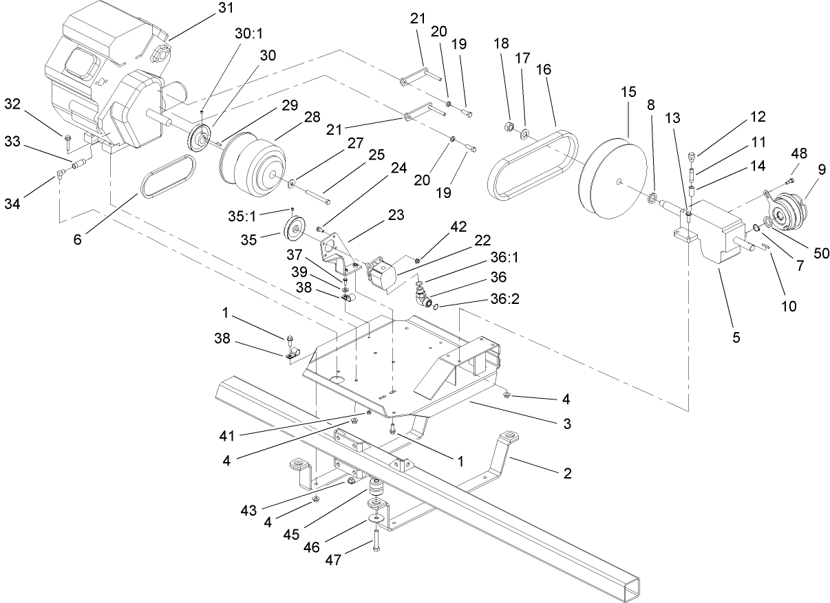 Engine and Gearbox Assembly