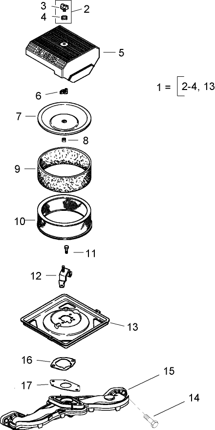 Air Intake / Filtration Assembly Kohler CH20S-64647