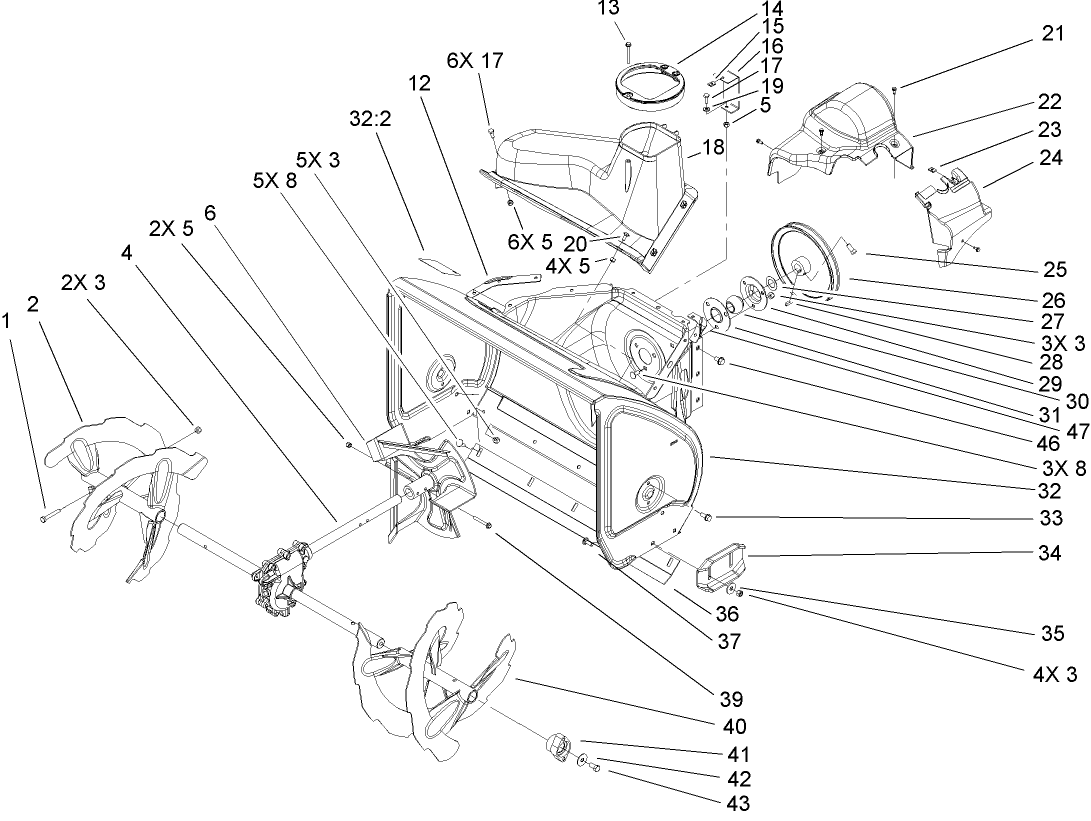 Auger and Housing Assembly