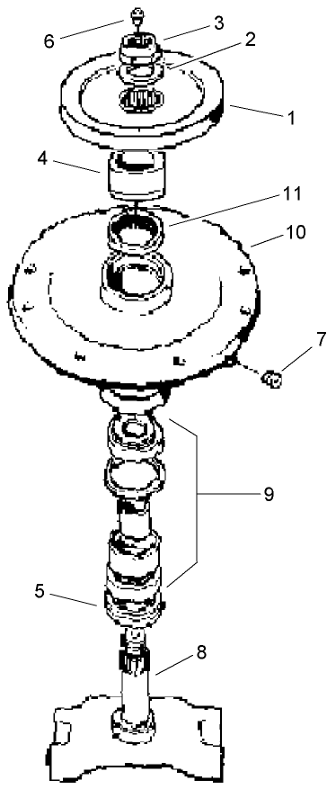 Right Hand Spindle Assembly No. 95-3095