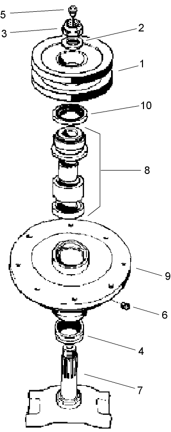 Left Hand Spindle Assembly No. 95-3089
