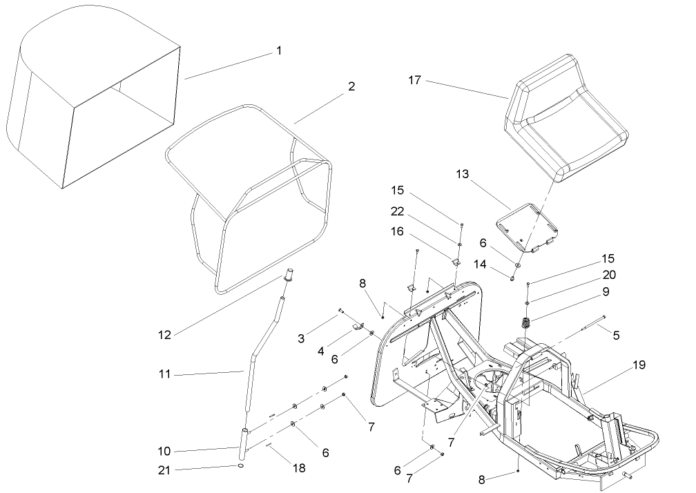 Seat and Rear Bag Assembly
