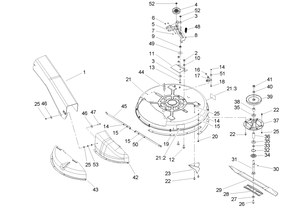 Deck and Spindle Assembly