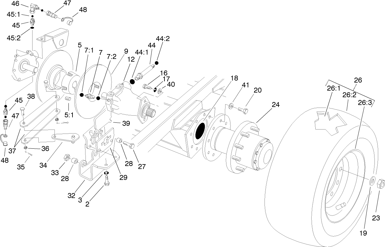 Front Wheel and Motor Assembly