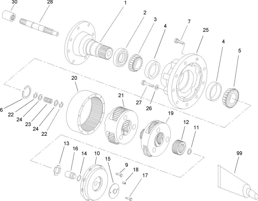 Drive Gear Assembly No. 108-1434-03