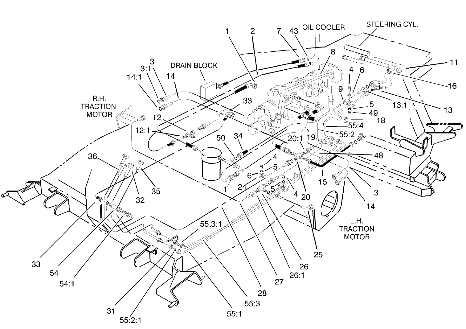 Hydraulic Circuit Traction and Steering Circuit