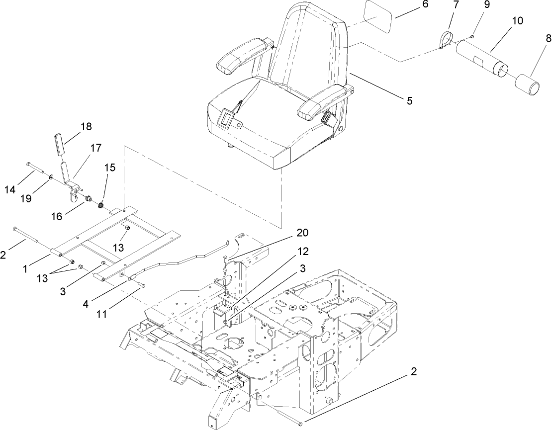 Seat and Bracket Assembly