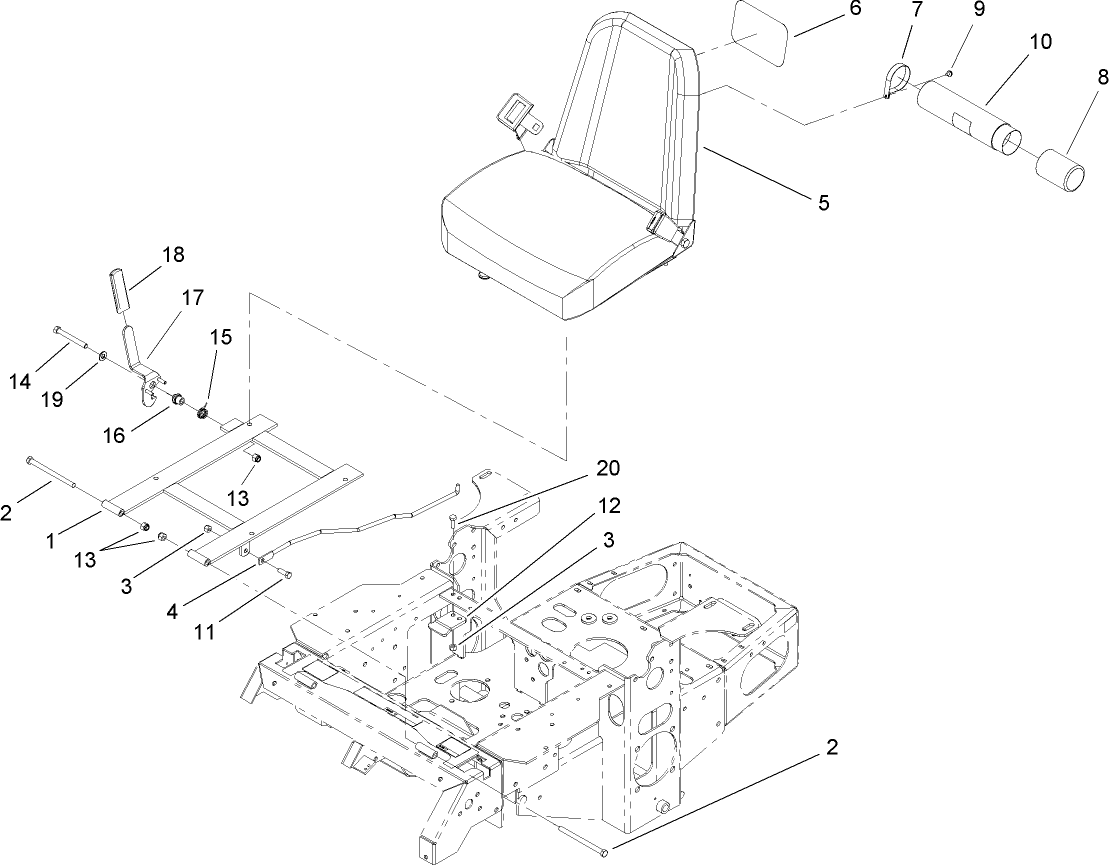 Seat and Bracket Assembly