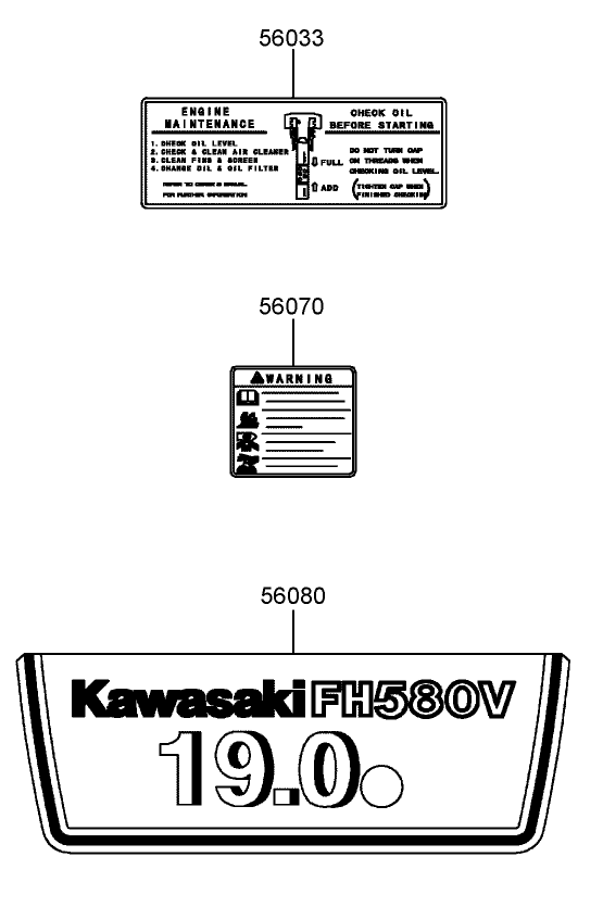Decal Assembly  Kawasaki FH580V-AS14