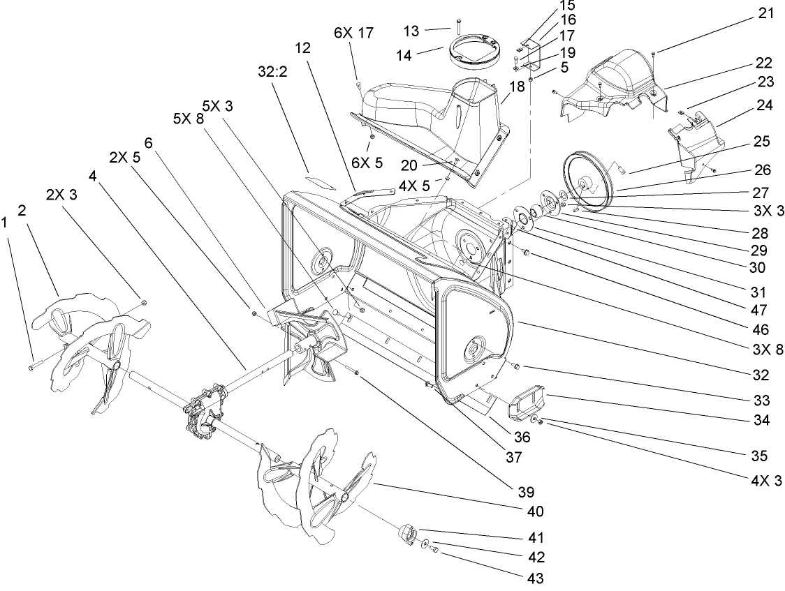 Auger and Housing Assembly