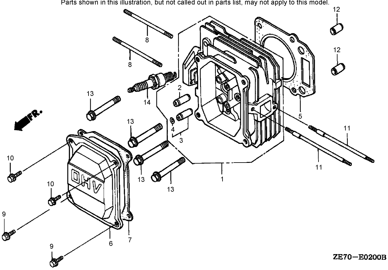 Cylinder Head Assembly Honda GXV160K1-N1AH