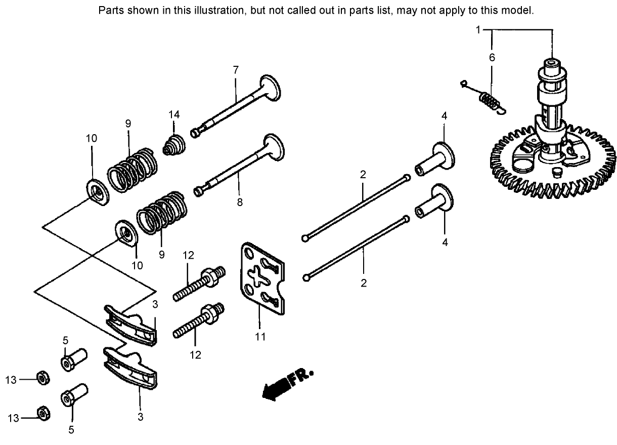 Camshaft Assembly Honda GXV160K1-N1AH