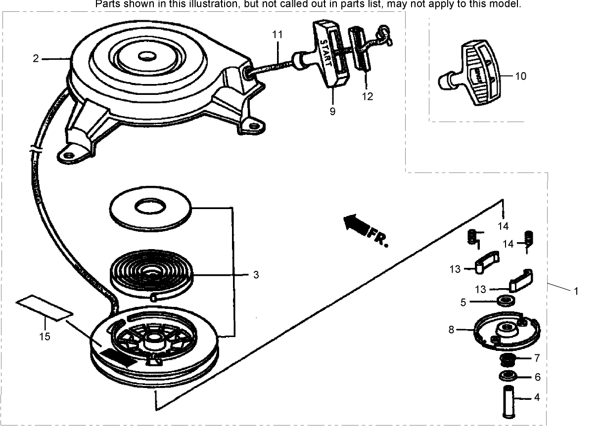 Recoil Starter Assembly Honda GXV160K1-N1AH