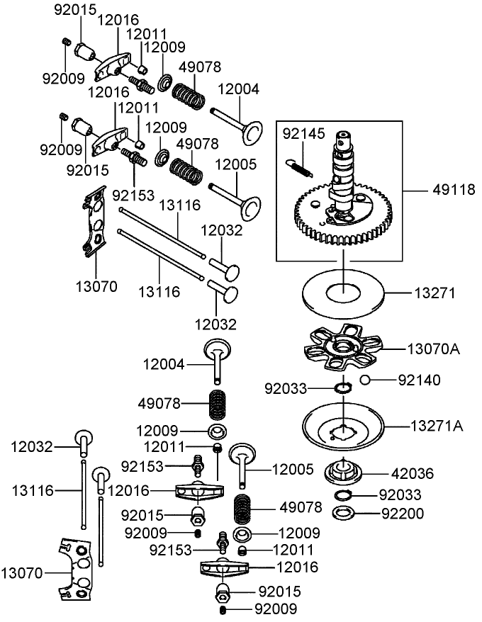 Valve/Camshaft Assembly  Kawasaki FH541V-BS04