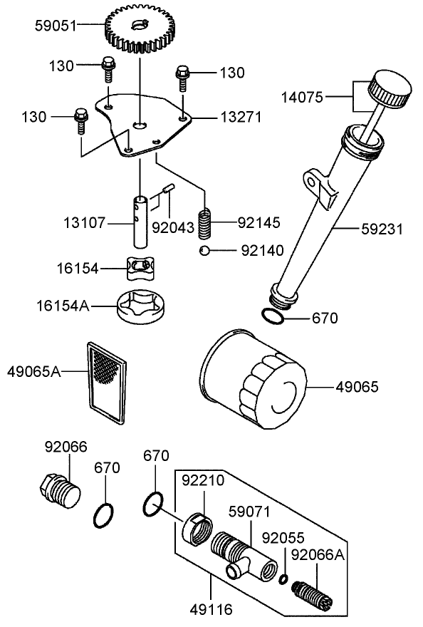 Lubrication Equipment Assembly  Kawakaki FH541V-BS04