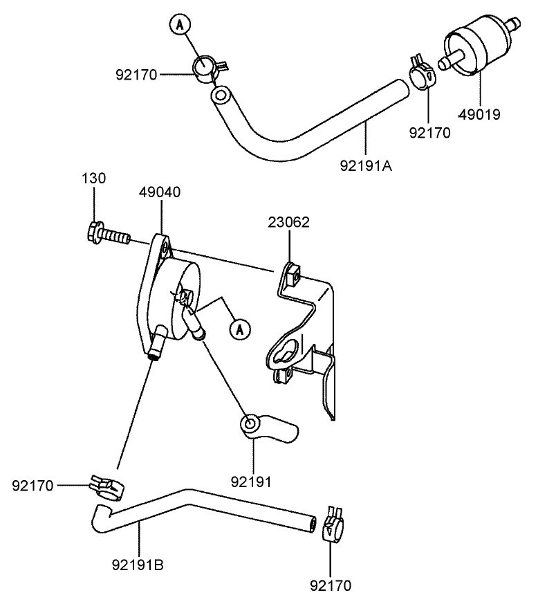 Fuel Tank/Valve Assembly  Kawasaki FH541V-BS04