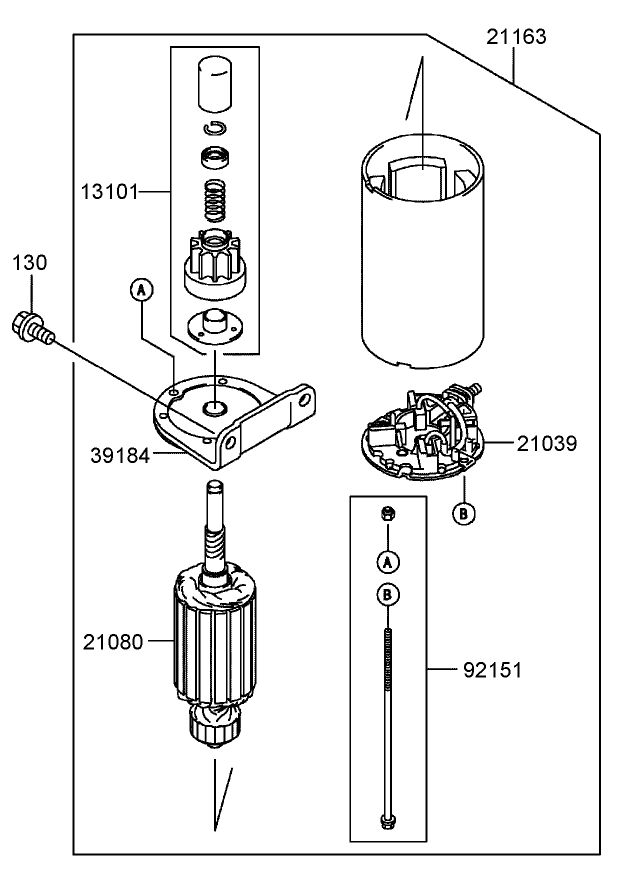 Starter Assembly  Kawasaki FH541V-BS04