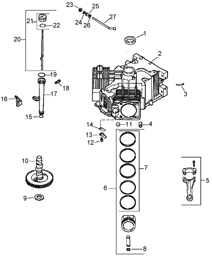 Crankcase Assembly  Kohler CV20S-65601