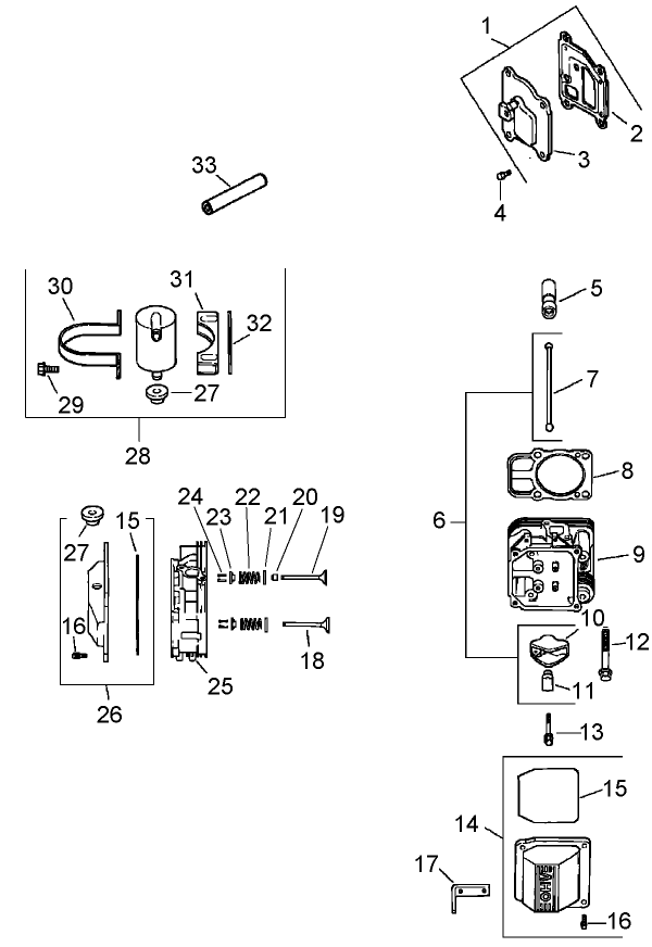 Head / Valve / Breather Assembly  Kohler CV20S-65601