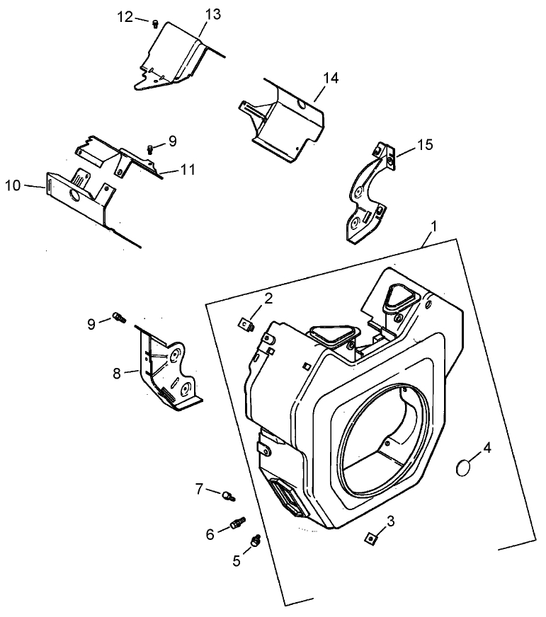 Blower Housing and Baffle Assembly Kohler CH23S 76585