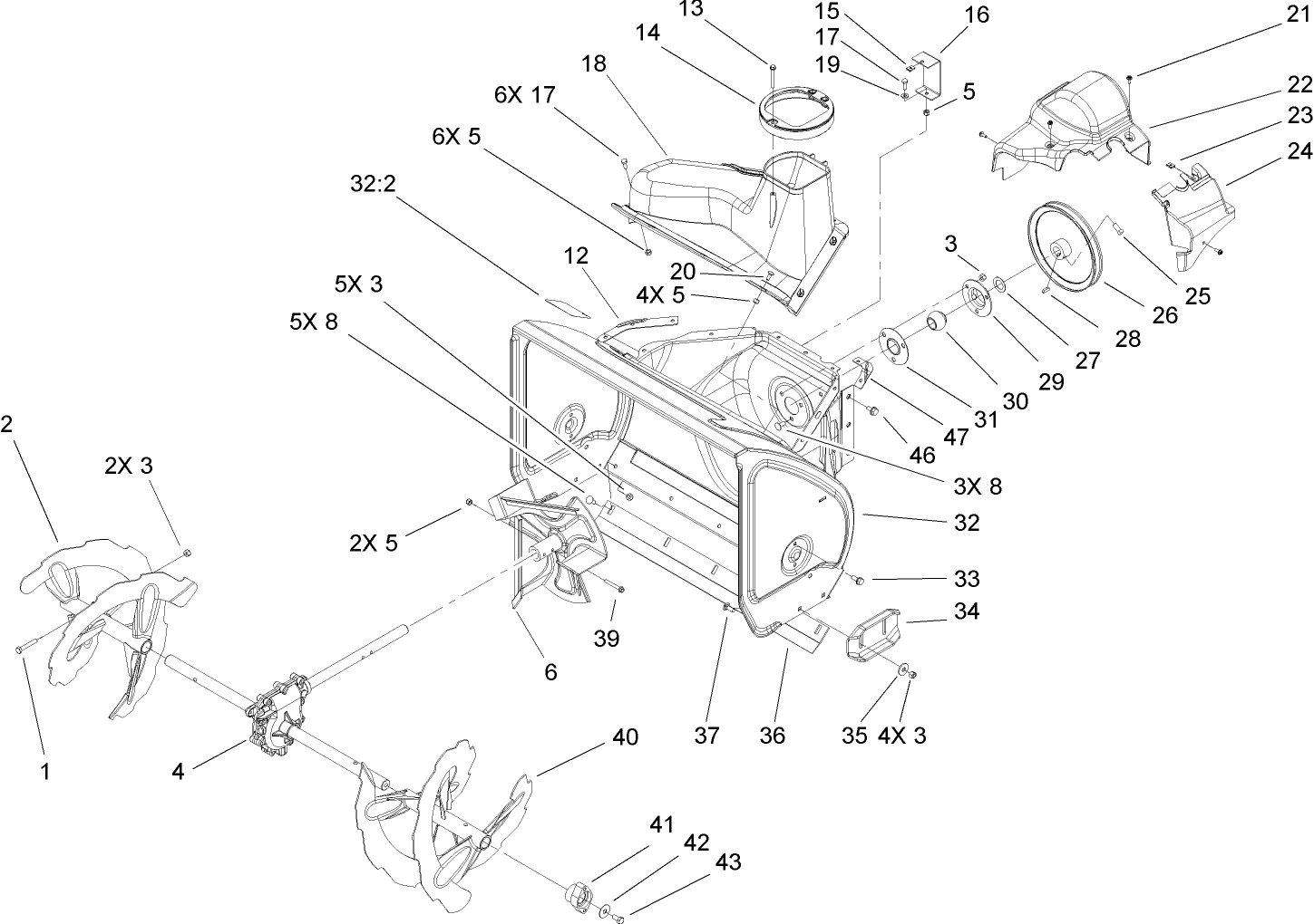 Auger and Housing Assembly
