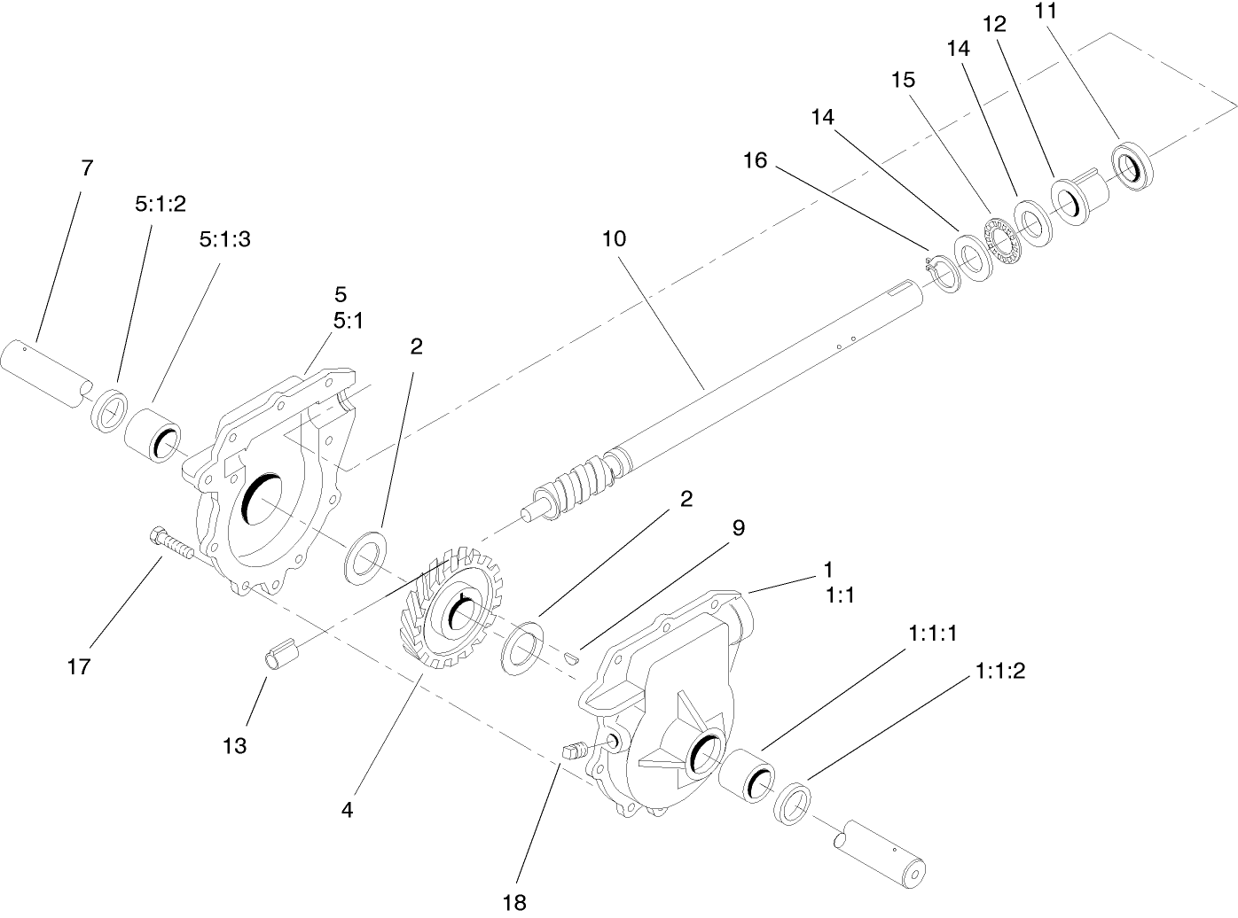 28 Inch Auger Gearcase Assembly No. 106-7254