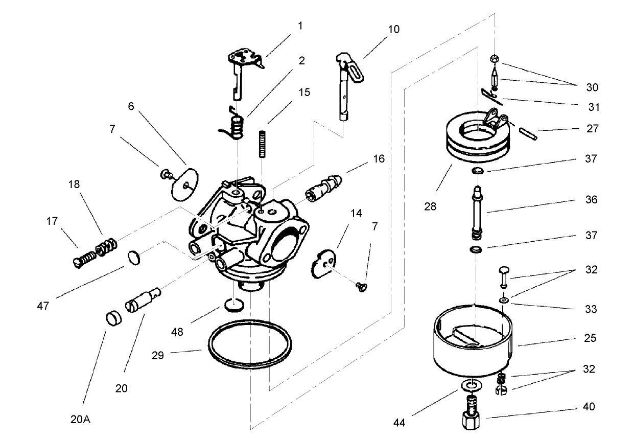 Carburetor Assembly No. 640052 Tecumseh HMSK-80 155724X