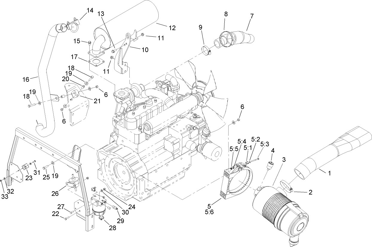 Air Cleaner and Muffler Assembly
