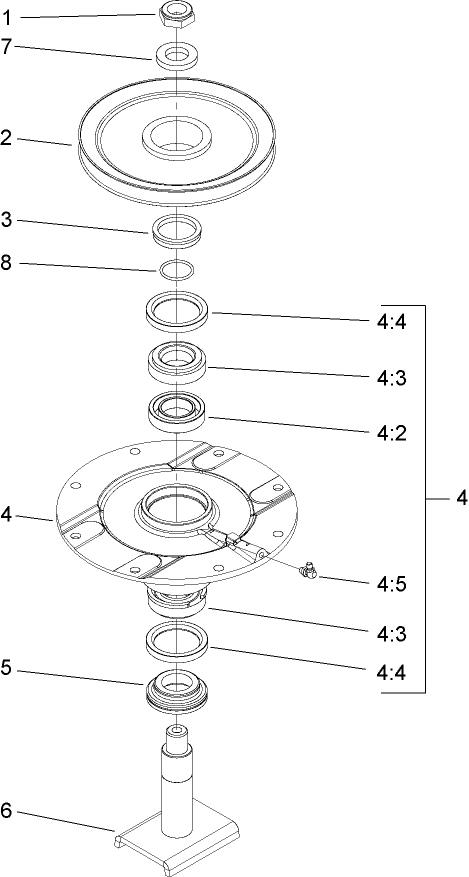 High Driven Spindle Assembly No. 104-3531