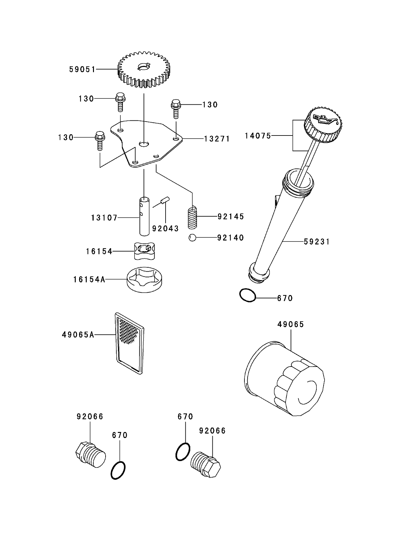 Lubrication Equipment Assembly Kawasaki FH580V AS29