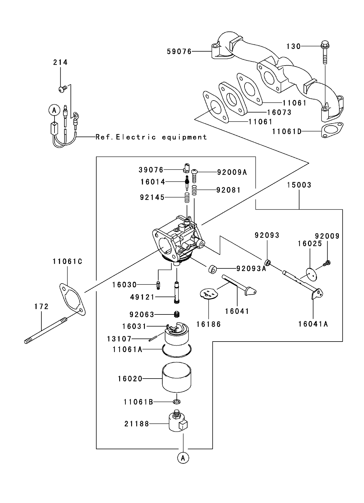 Carburetor Assembly Kawasaki FH580V AS29
