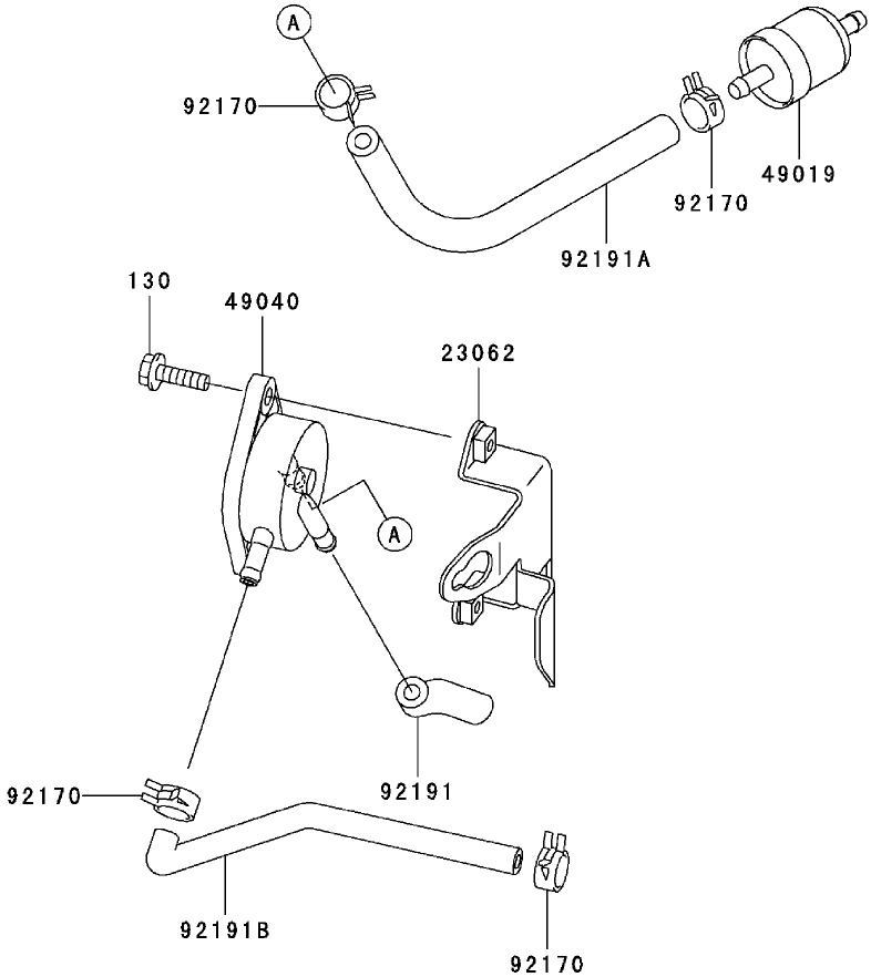 Fuel Tank / Fuel Valve Assembly Kawasaki FH580V AS29