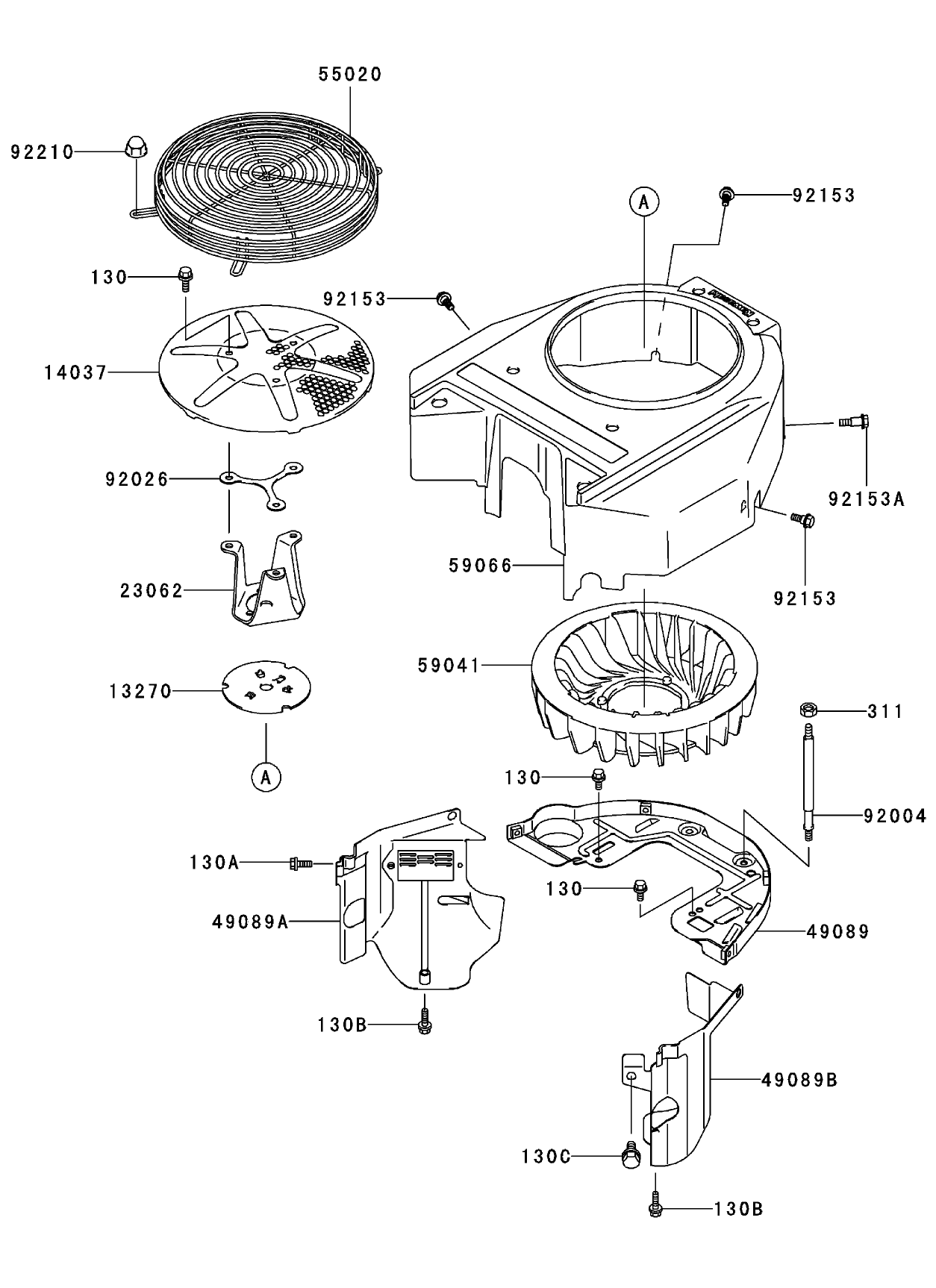 Cooling Equipment Assembly Kawasaki FH580V AS30