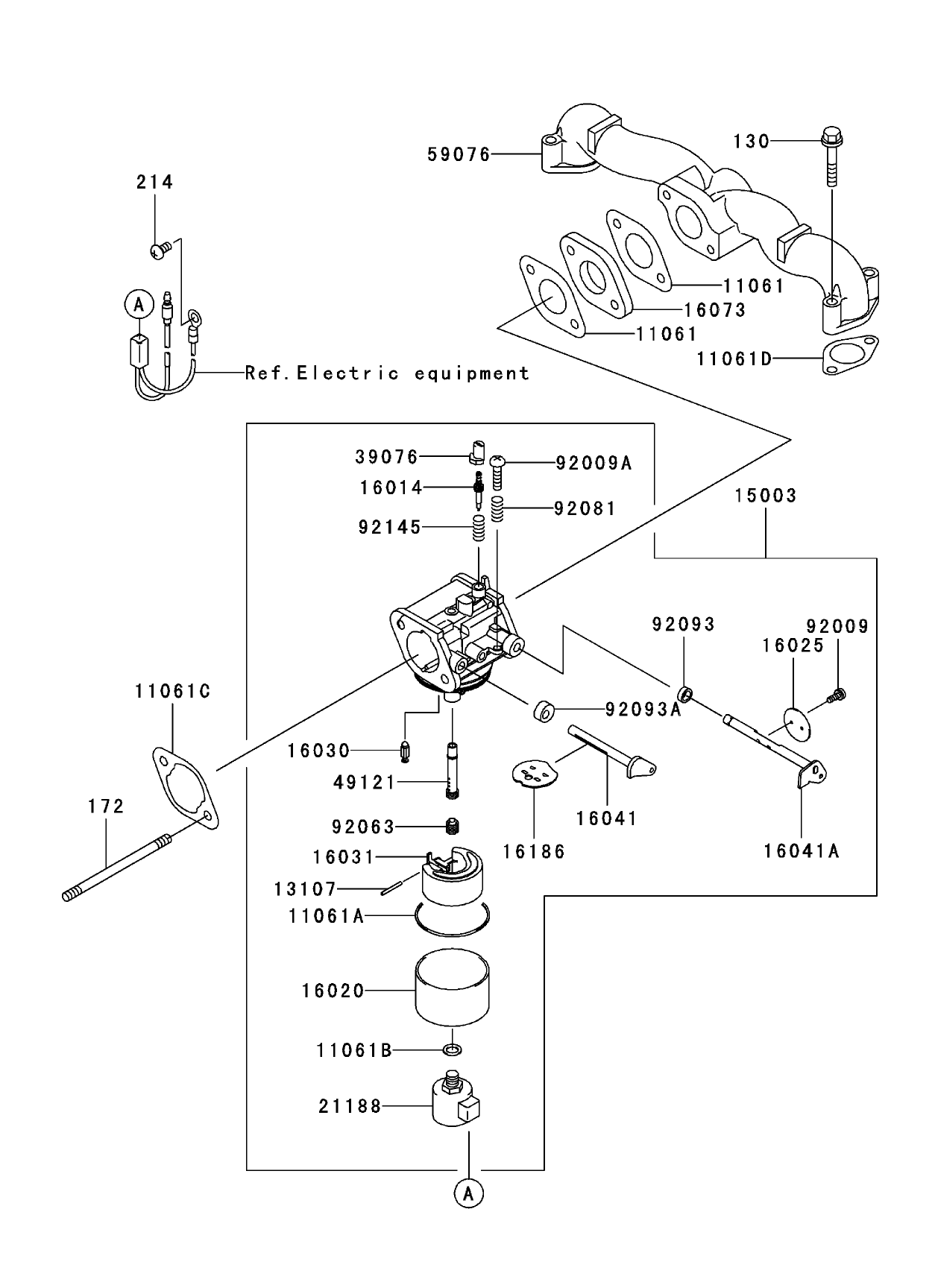 Carburetor Assembly Kawasaki FH580V AS30