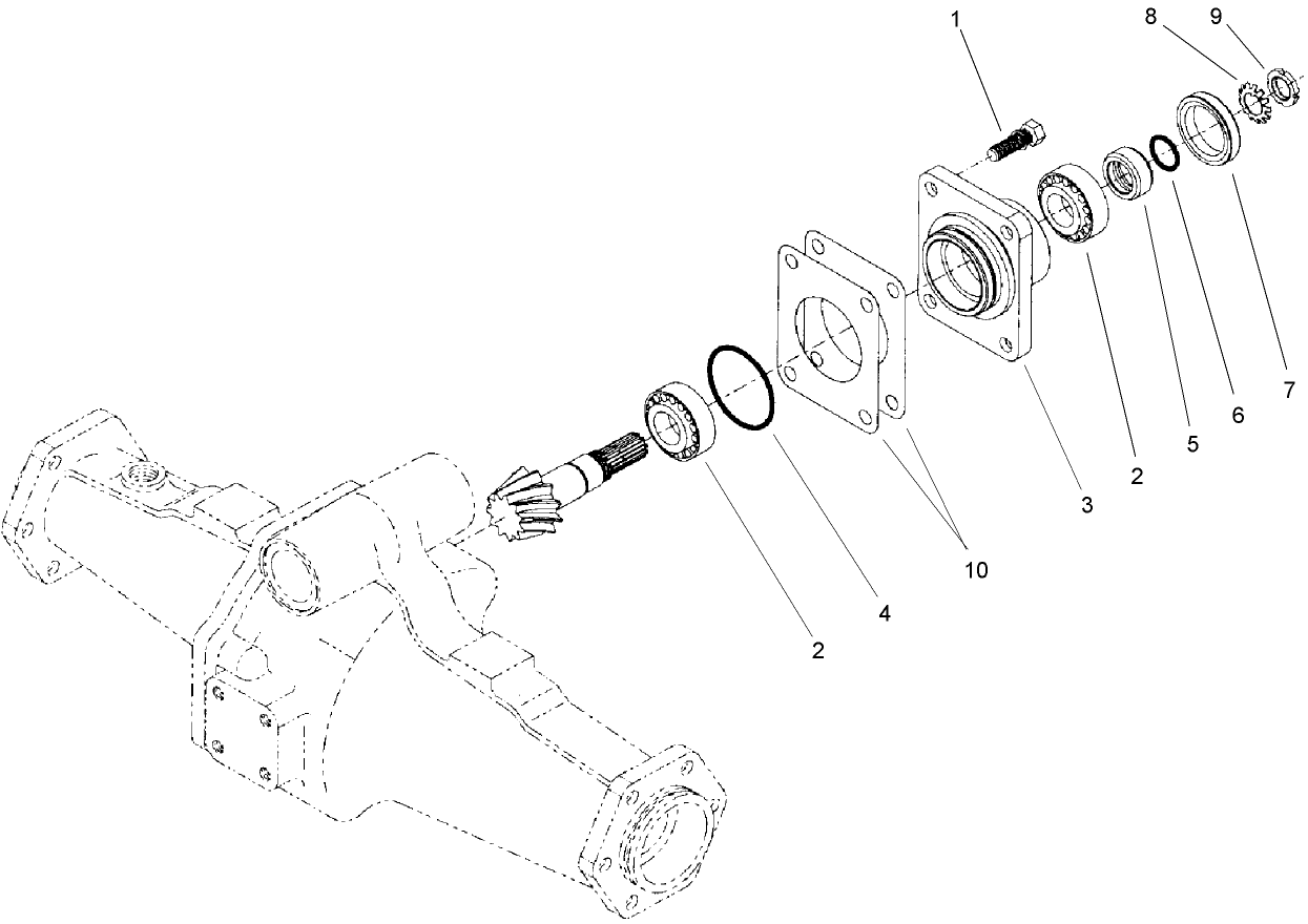 Bevel Pinion Shaft Assembly Rear Axle Assembly No. 106-1120
