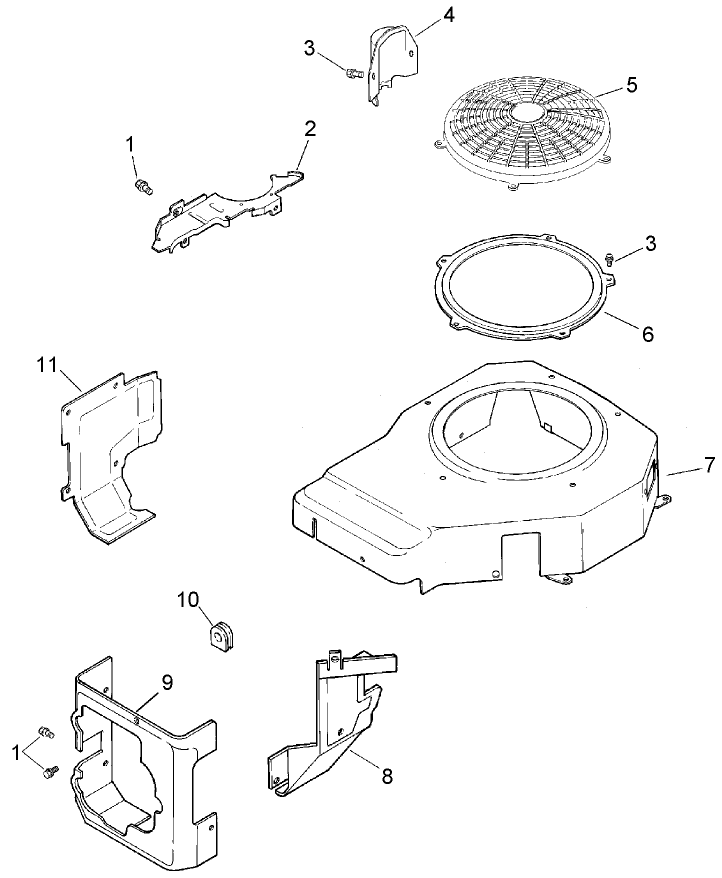 Blower Housing and Baffle Assembly Kohler CV493S 27528