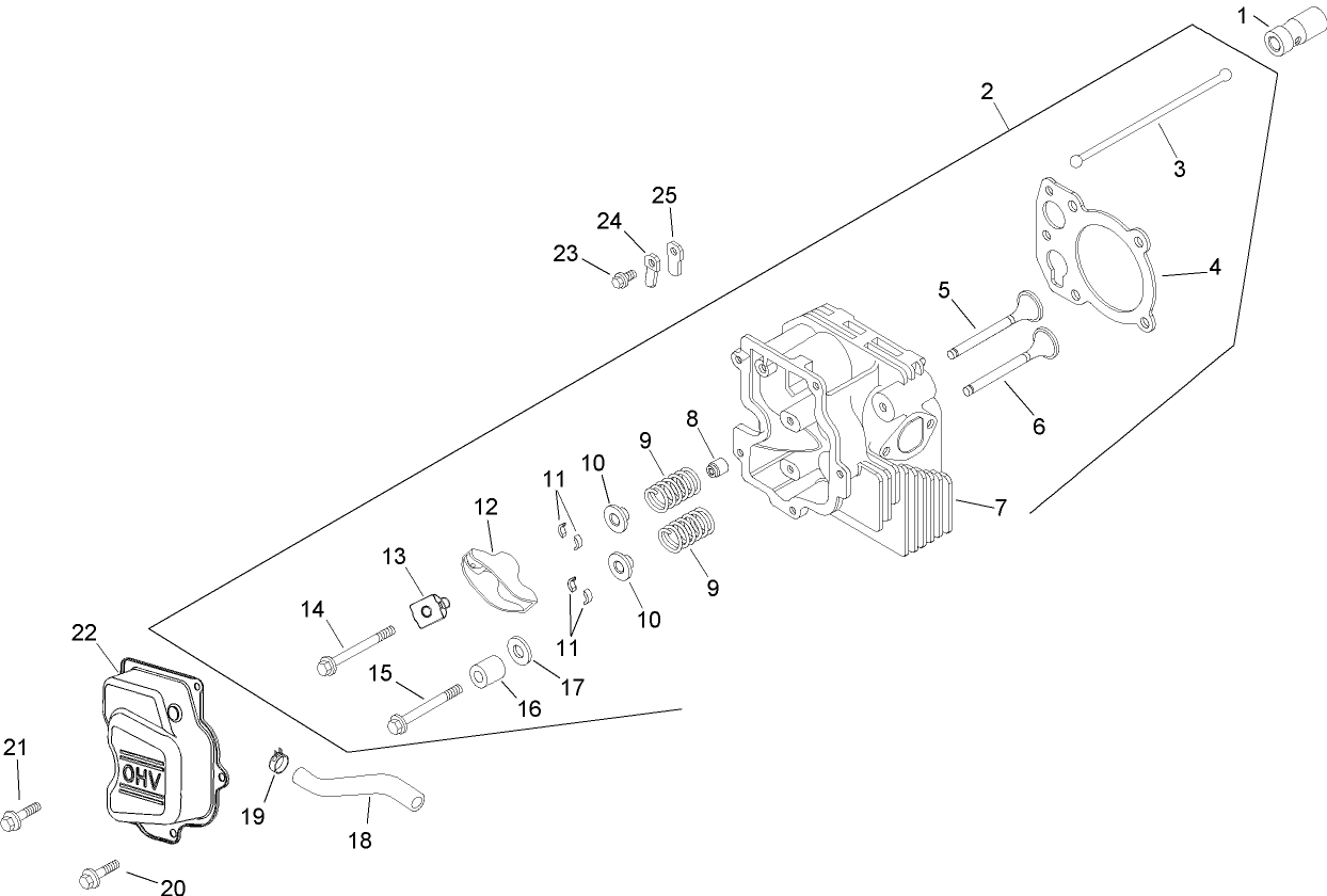 Head/Valve/Breather Assembly Kohler CV493S 27528