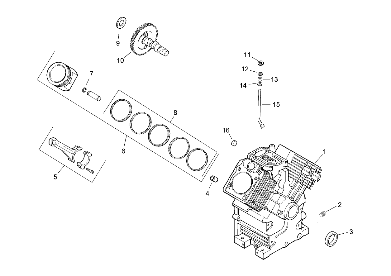 Group 2 - Crankcase Assembly  Kohler CH25S 68696