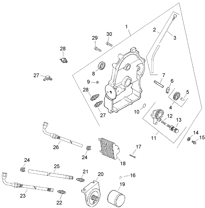 Group 3 - Oil Pan/Lubrication Assembly  Kohler CH25S 68696